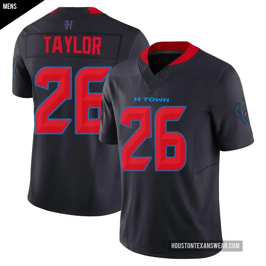 Men's Houston Texans ＃26 J.J. Taylor Navy Limited 2nd Alternate Vapor F.U.S.E. Jersey