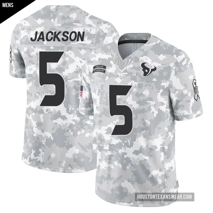 Men's Houston Texans ＃5 Kearis Jackson Arctic Camo Limited 2024 Salute to Service Jersey