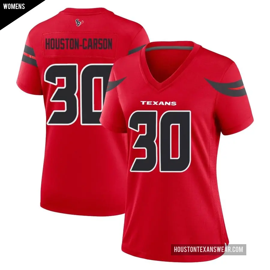 Women's Houston Texans ＃30 DeAndre Houston-Carson Red Game DeAndre -Carson Alternate Jersey