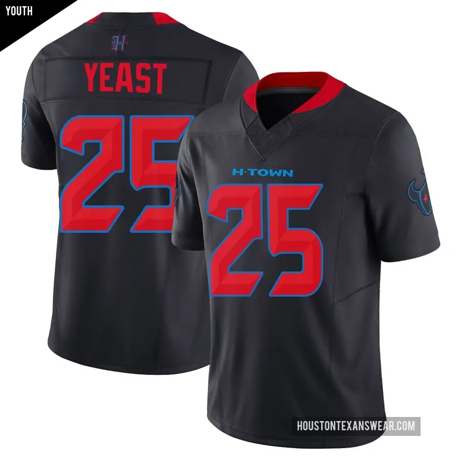 Youth Houston Texans ＃25 Russ Yeast Navy Limited 2nd Alternate Vapor F.U.S.E. Jersey