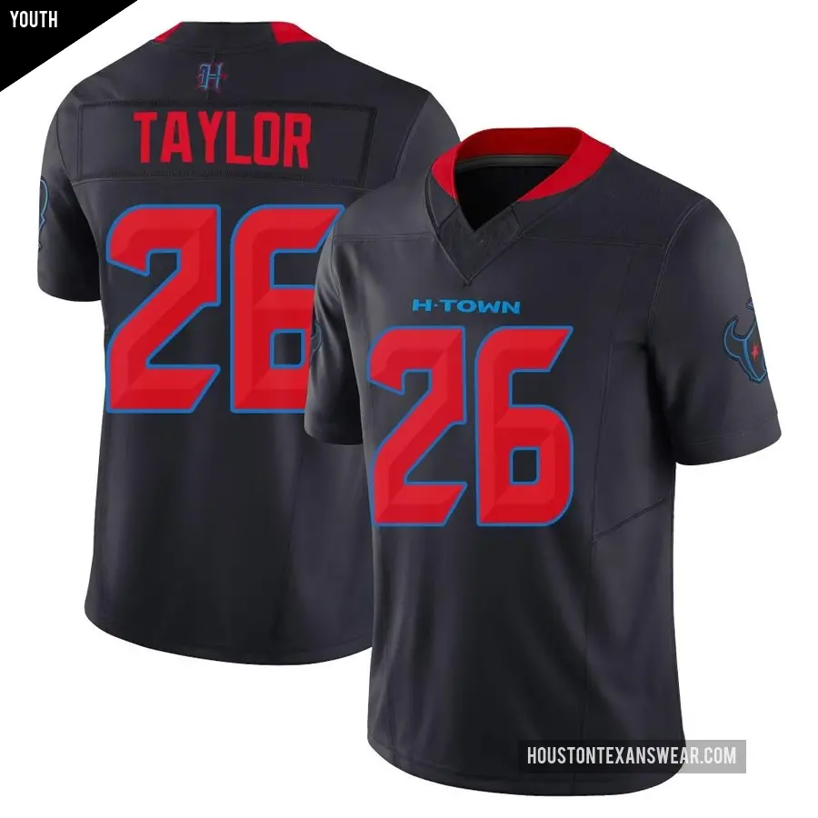 Youth Houston Texans ＃26 J.J. Taylor Navy Limited 2nd Alternate Vapor F.U.S.E. Jersey