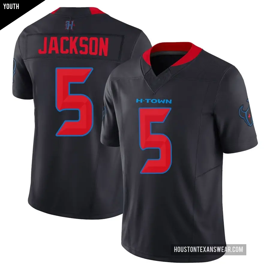 Youth Houston Texans ＃5 Kearis Jackson Navy Limited 2nd Alternate Vapor F.U.S.E. Jersey